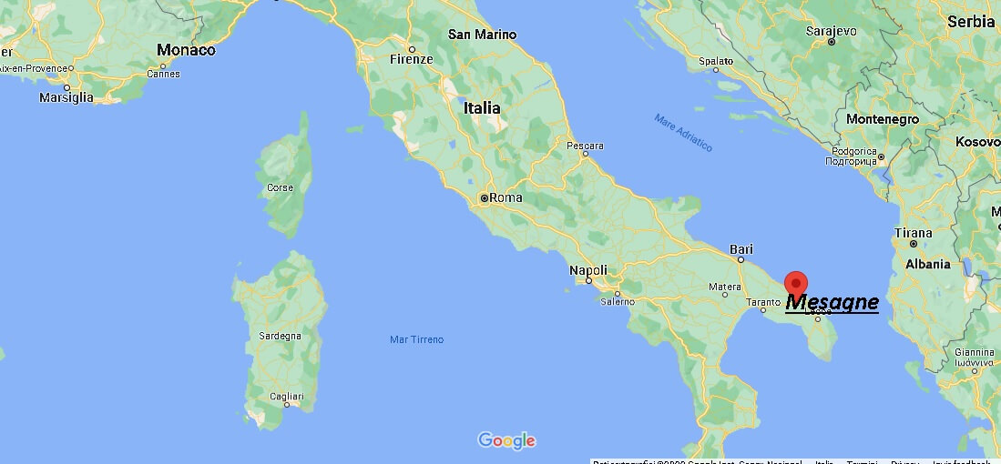 Dove si trova Mesagne Italia
