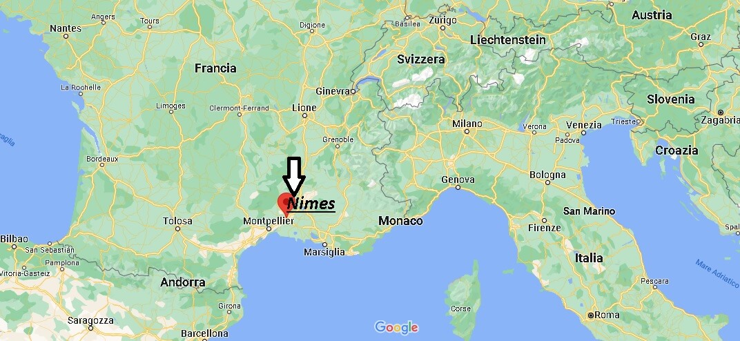 Dove si trova Nimes Francia