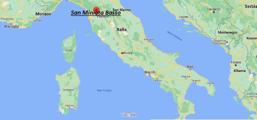 Dove si trova San Miniato Basso Italia