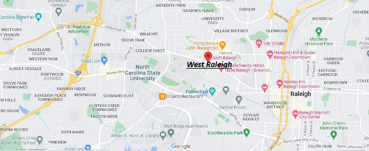 Dove si trova West Raleigh Stati Uniti? Mappa West Raleigh