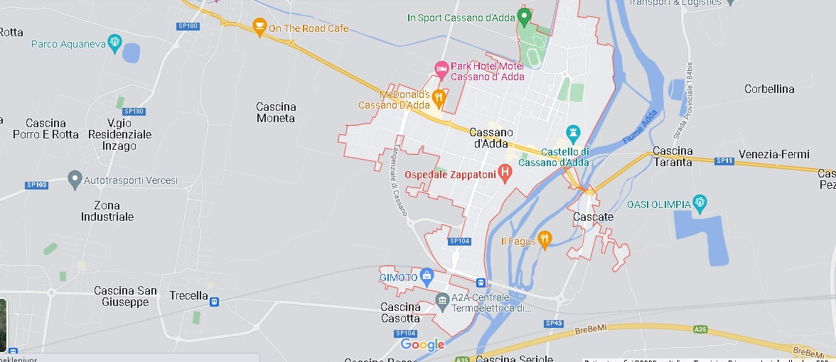 Mappa Cassano d'Adda