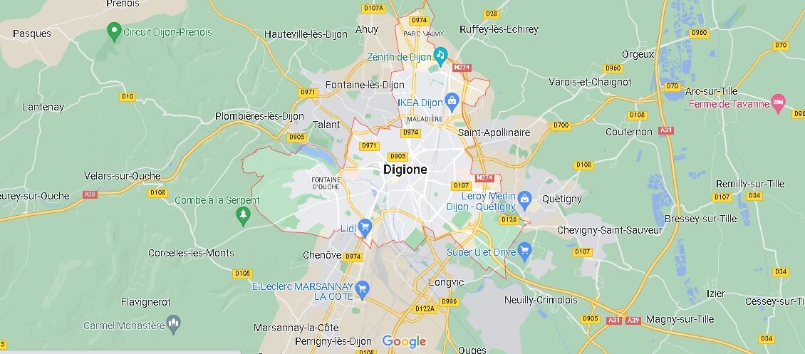 Mappa Dijon