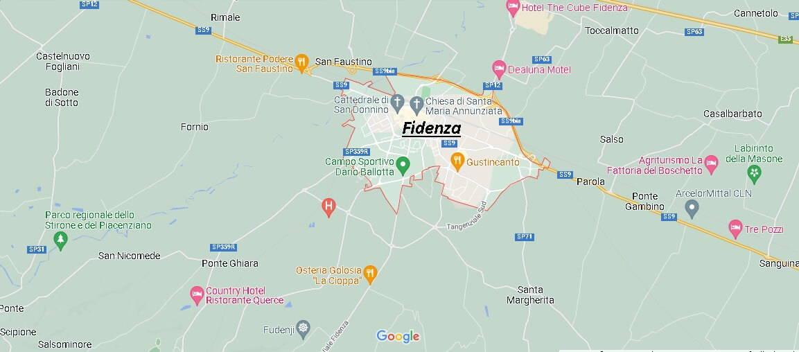 Mappa Fidenza