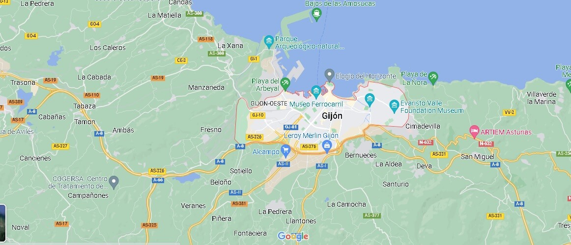 Mappa Gijón