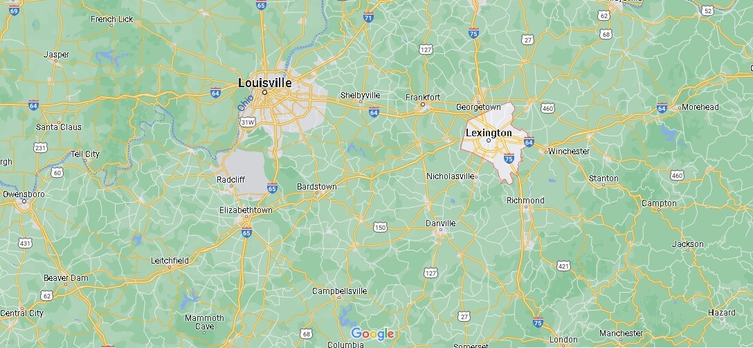 Mappa Lexington-Fayette