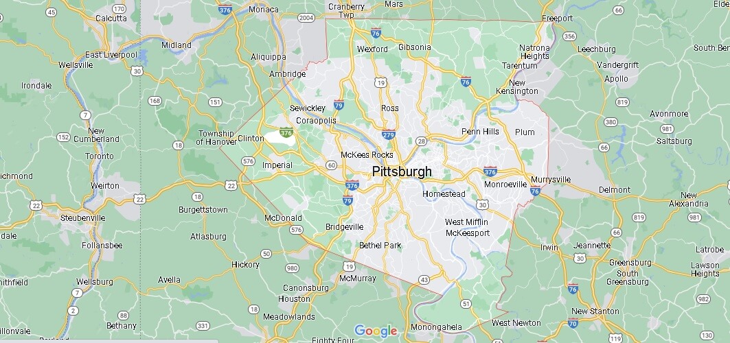 Mappa Pittsburgh