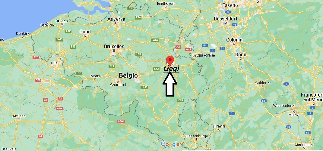 Dove si trova Liegi Belgio