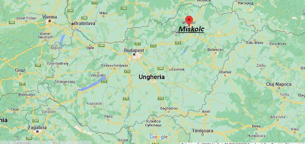 Dove si trova Miskolc Ungheria