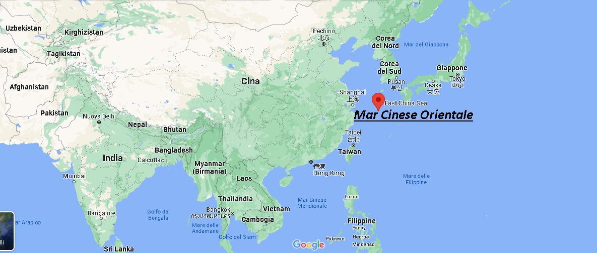 Dove si trova il Mar Cinese Orientale