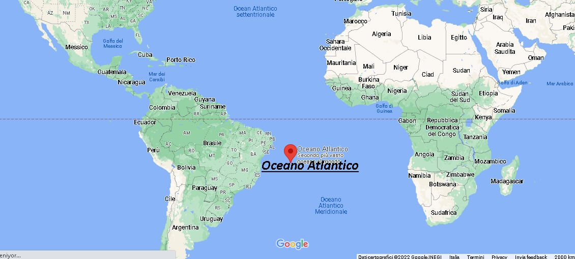 Dove si trova l'Oceano Atlantico