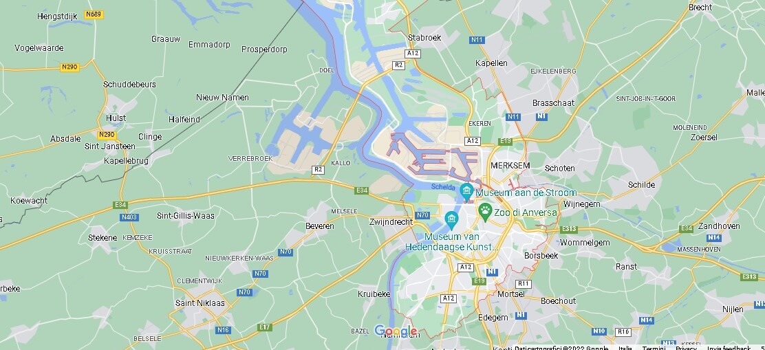 Dove si trova la città Antwerpen