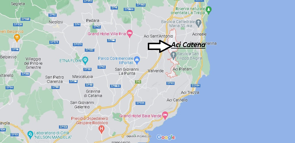 Mappa Aci Catena