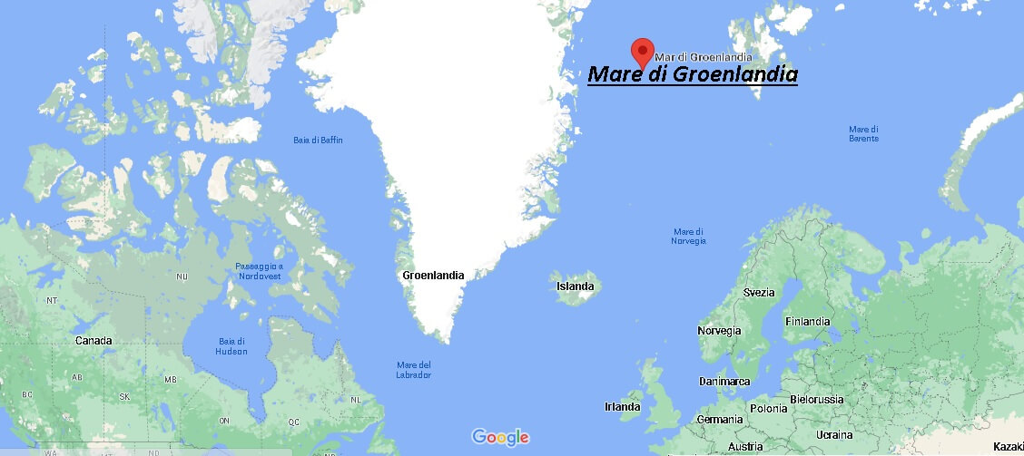Mappa Mare di Groenlandia