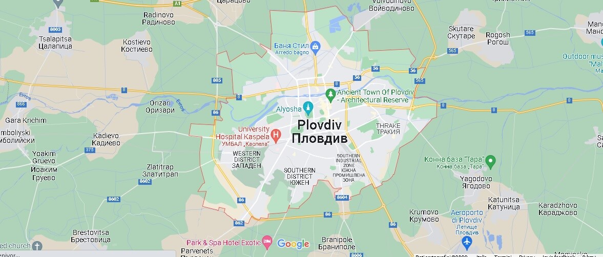 Mappa Plovdiv