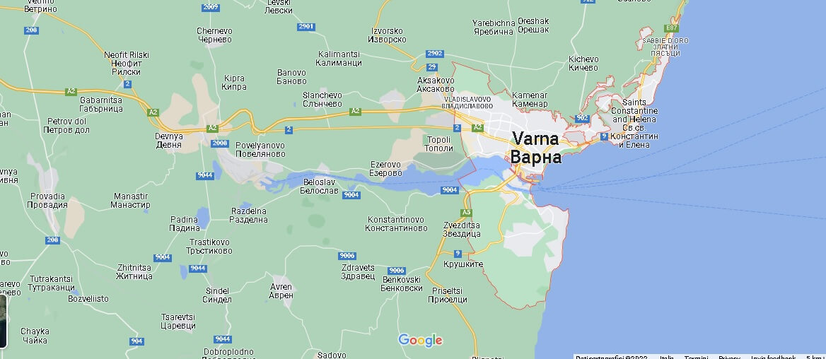 Mappa Varna Bulgaria