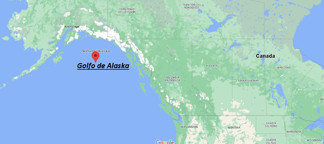 Mappa il Golfo dell'Alaska