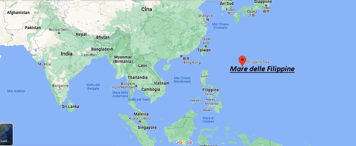 Mappa il Mare delle Filippine