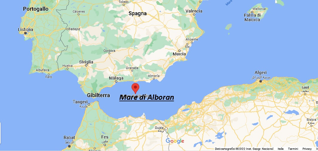 Mappa il Mare di Alboran