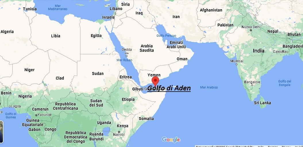 Dove si trova il Golfo di Aden