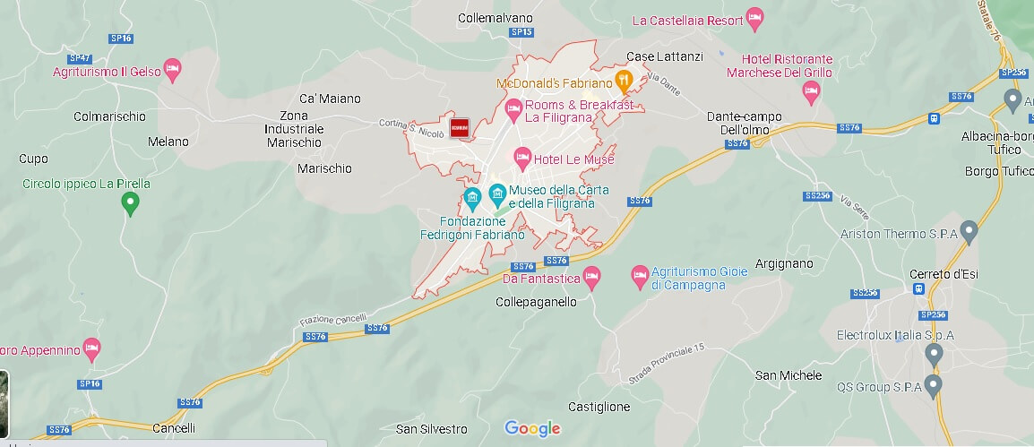 Mappa Fabriano