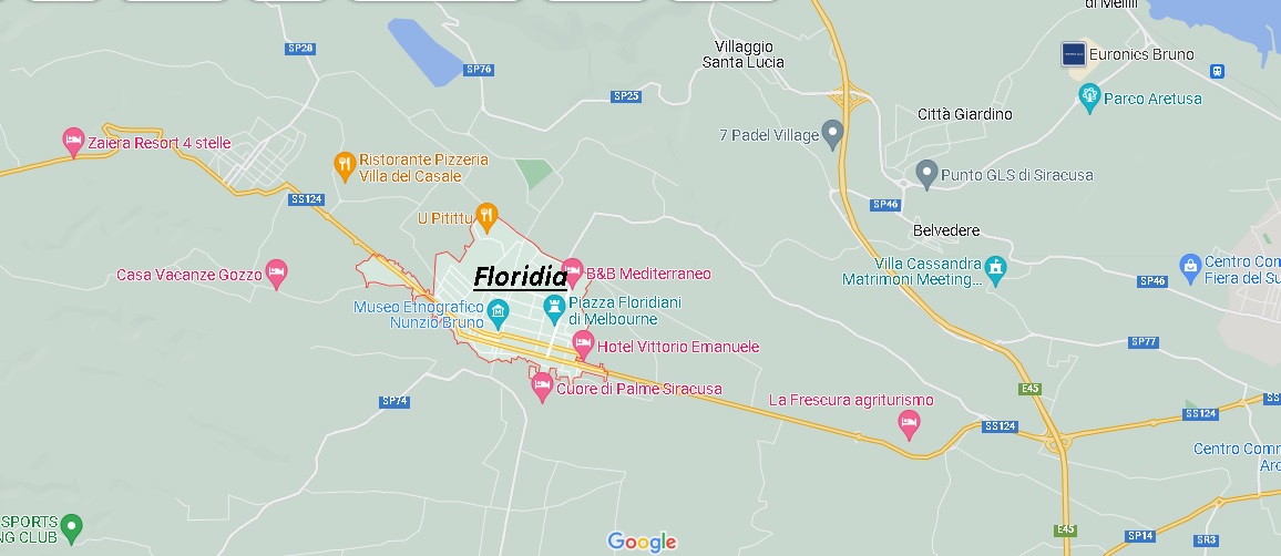 Mappa Floridia Italia