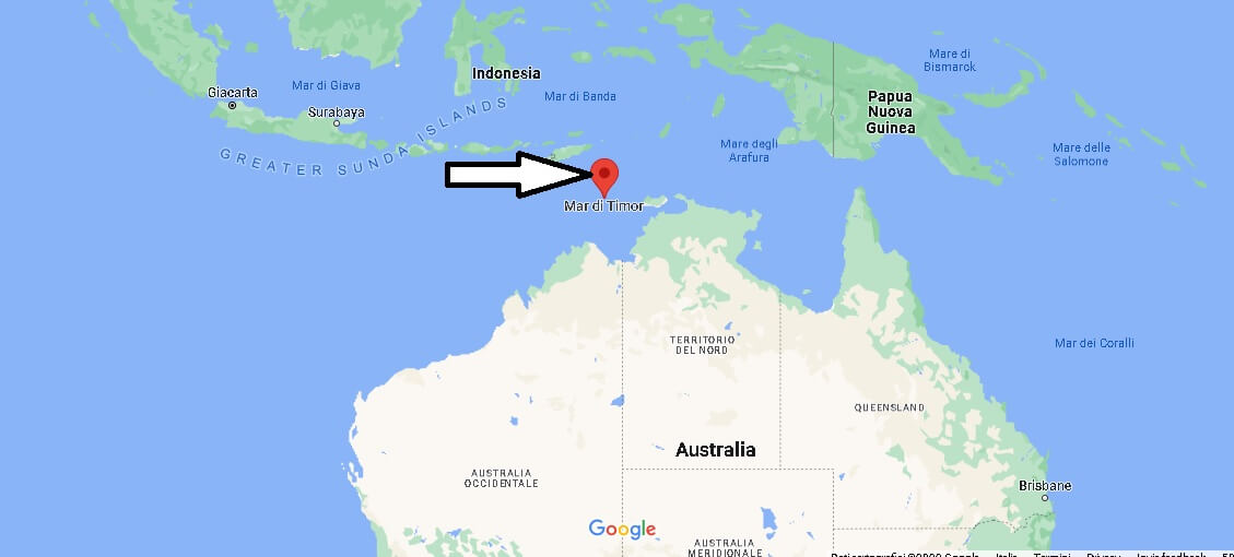Mappa il Mare di Timor