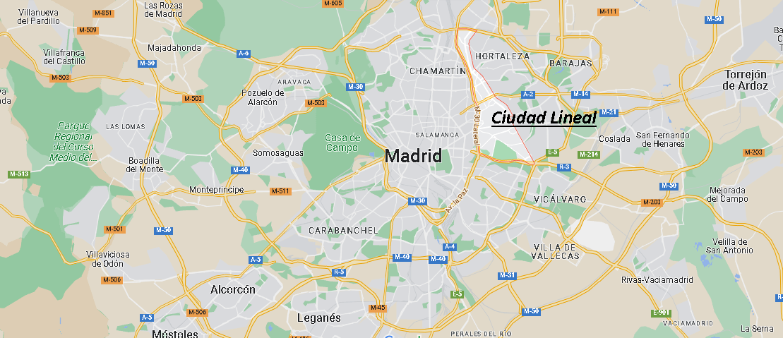 Dove si trova Ciudad Lineal Spagna