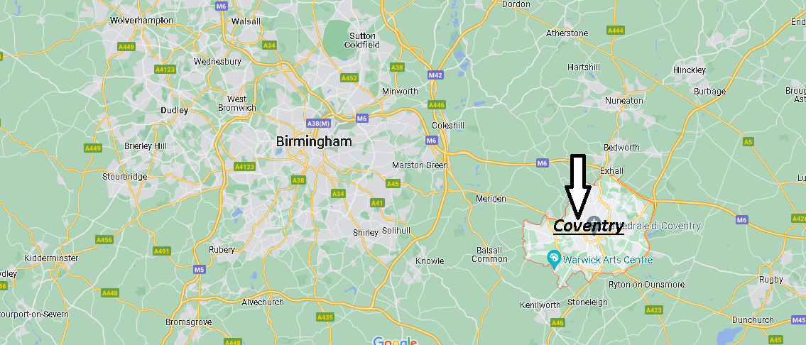 Dove si trova Coventry