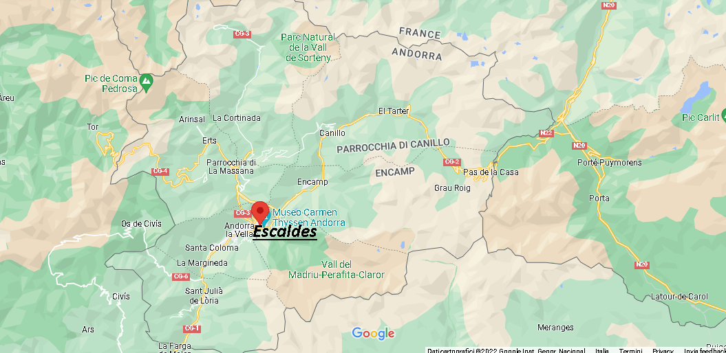 Dove si trova Escaldes Andorra