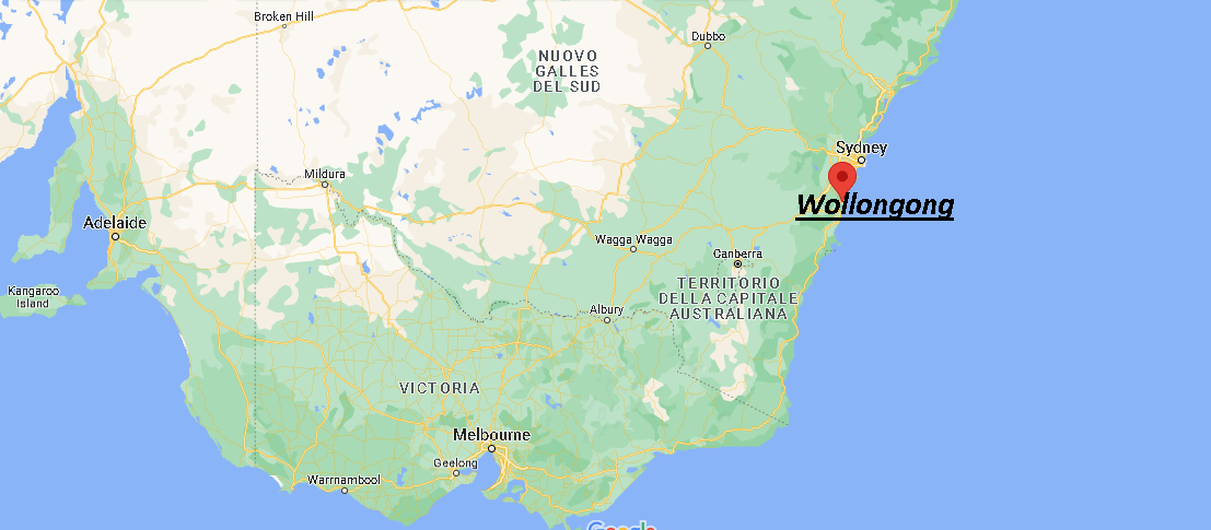 Dove si trova Wollongong Australia