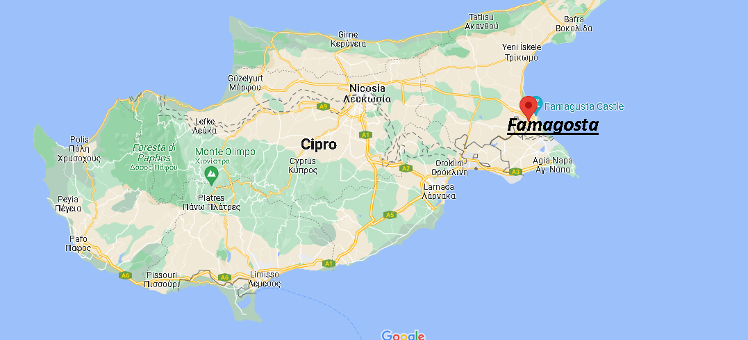 Dove si trova Famagosta Cipro