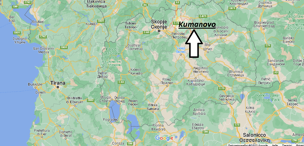 Dove si trova Kumanovo Macedonia