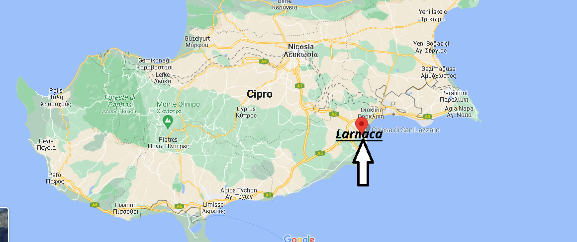 Dove si trova Larnaca Cipro