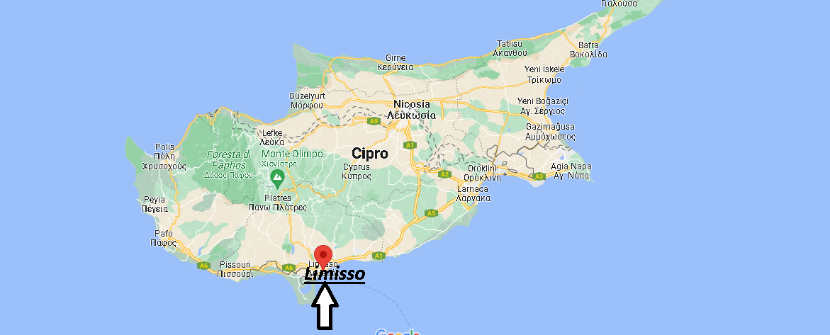 Dove si trova Limisso Cipro