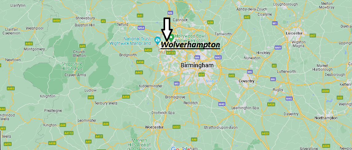 Dove si trova Wolverhampton