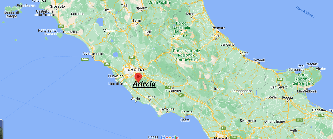 Dove si trova Ariccia Italia