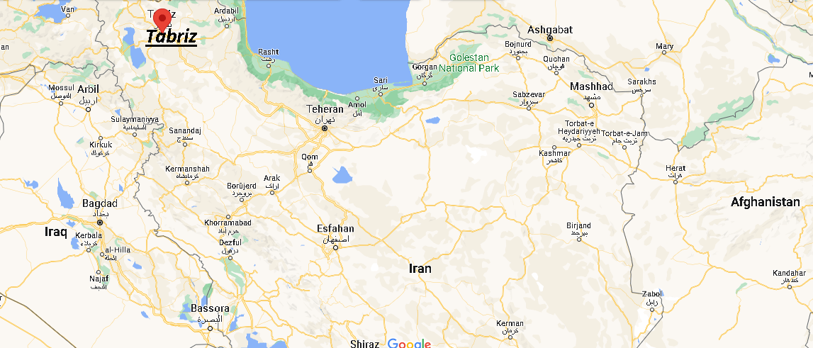 Dove si trova Tabriz Iran