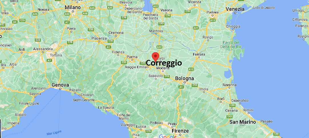 Dove si trova Correggio