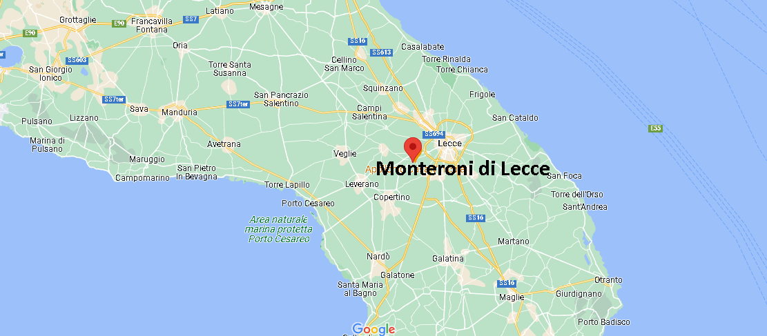 Dove si trova Monteroni di Lecce