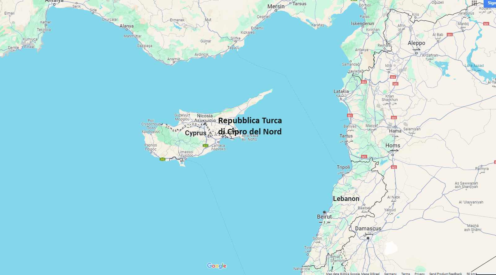 In quale continente si trova la Repubblica Turca di Cipro del Nord