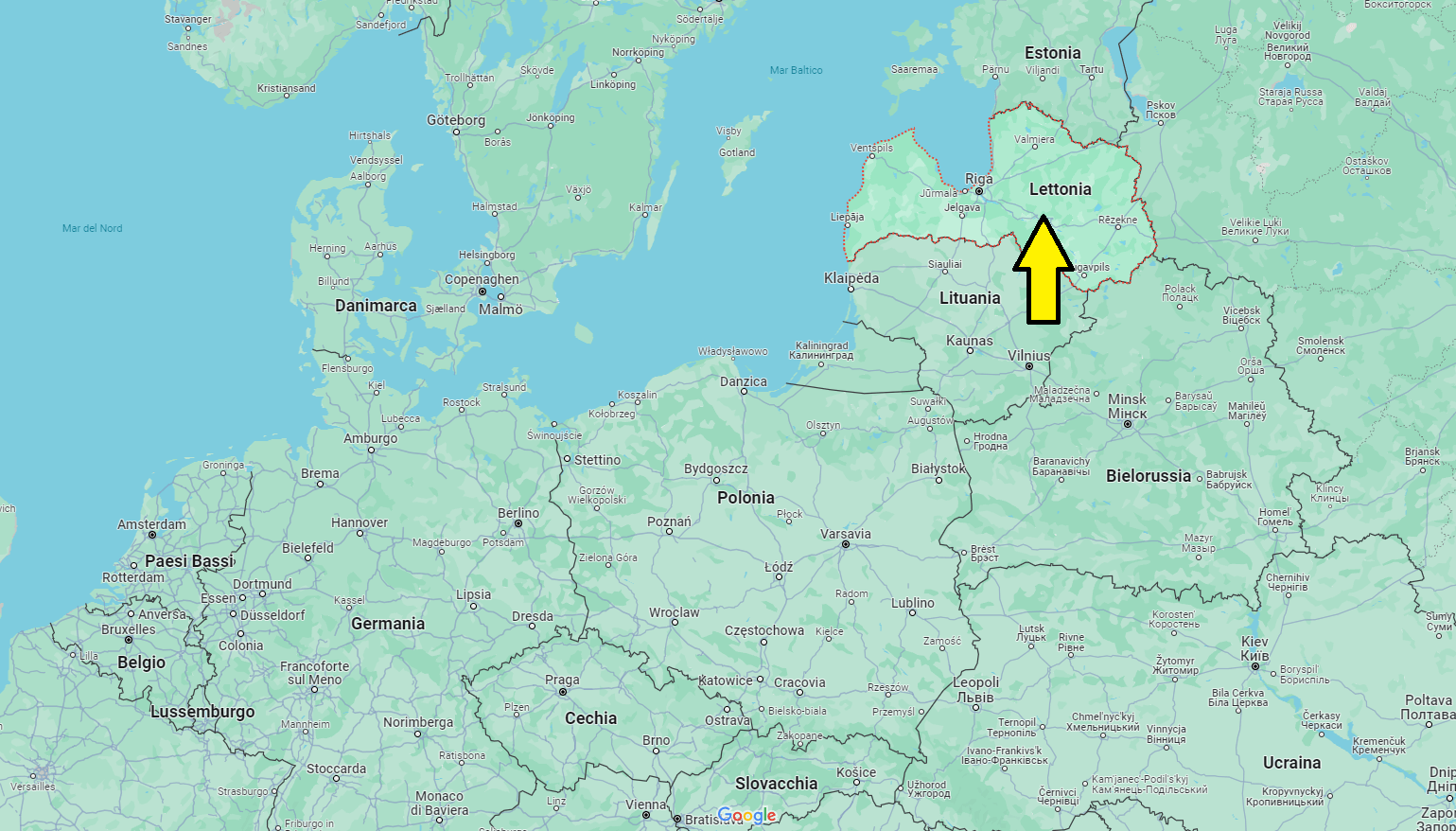 Dove si trova il Lettonia