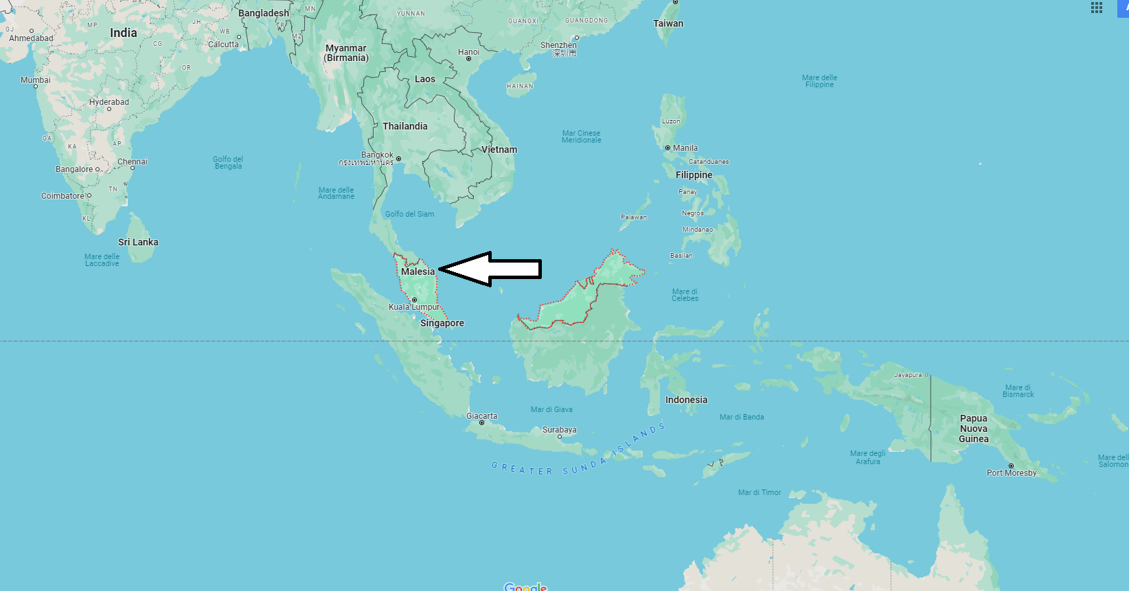 Dove sta la Malesia