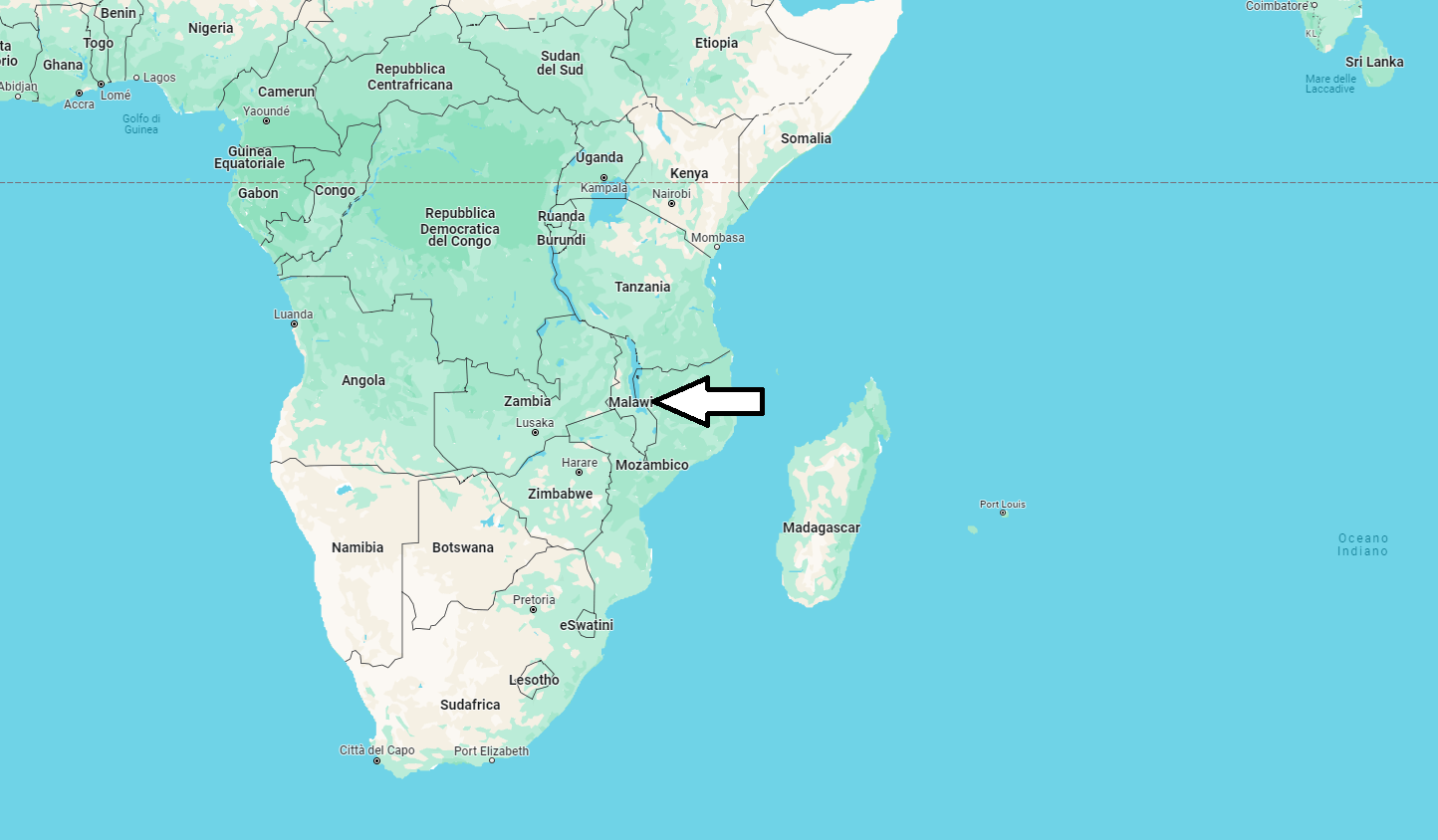 In che continente si trova il Malawi