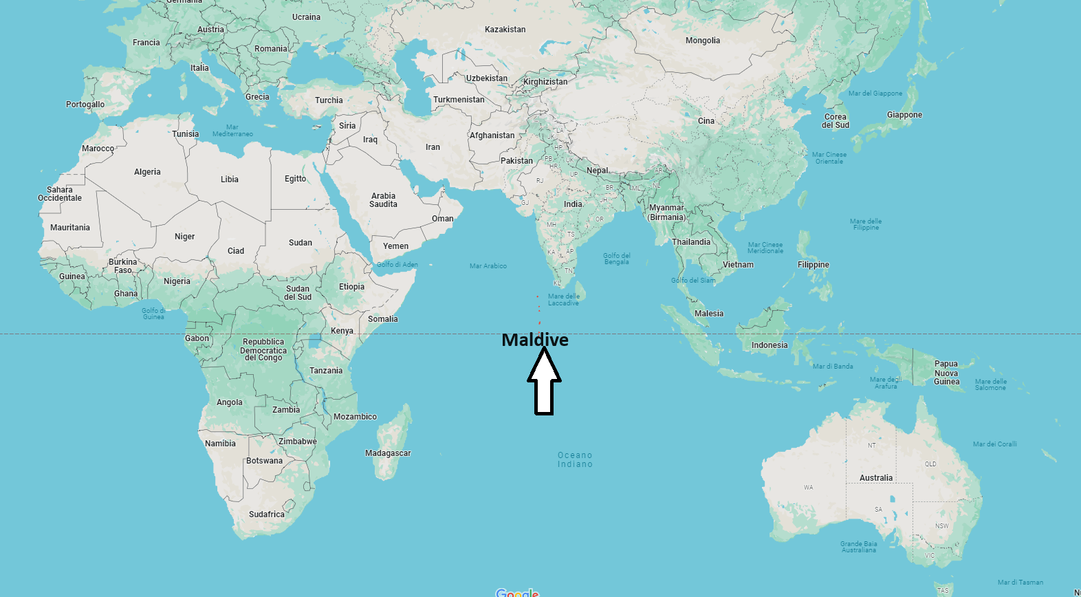 In che continente si trovano le Maldive