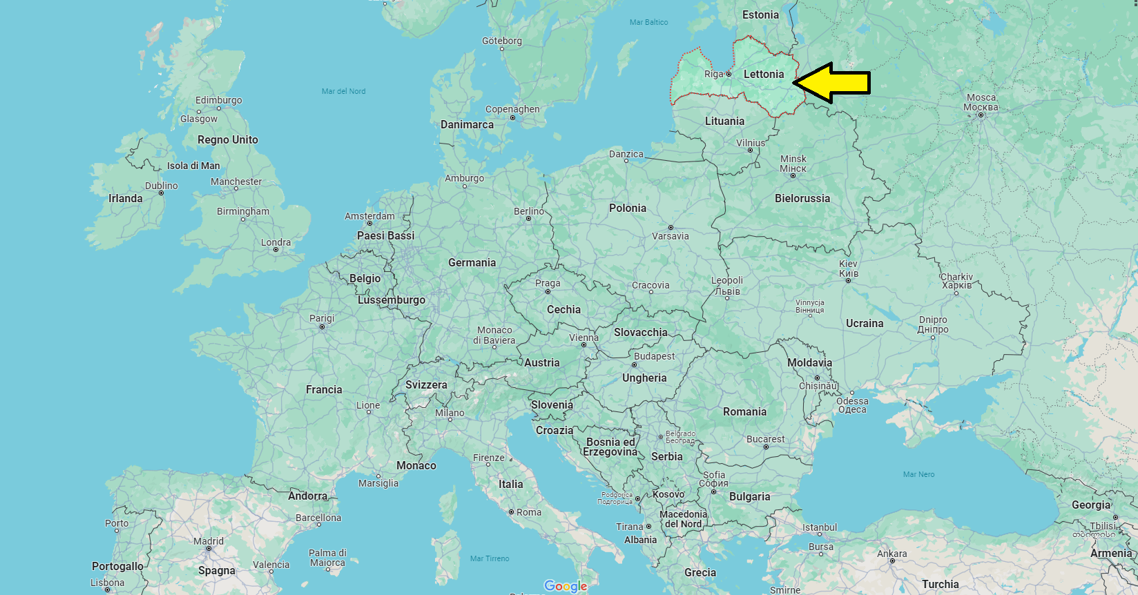 In quale continente si trova la Lettonia
