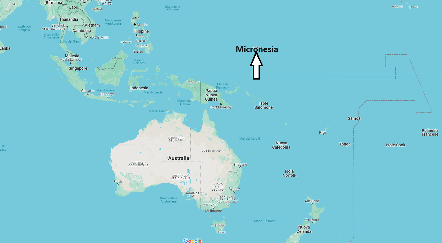 In quale continente si trova la Micronesia