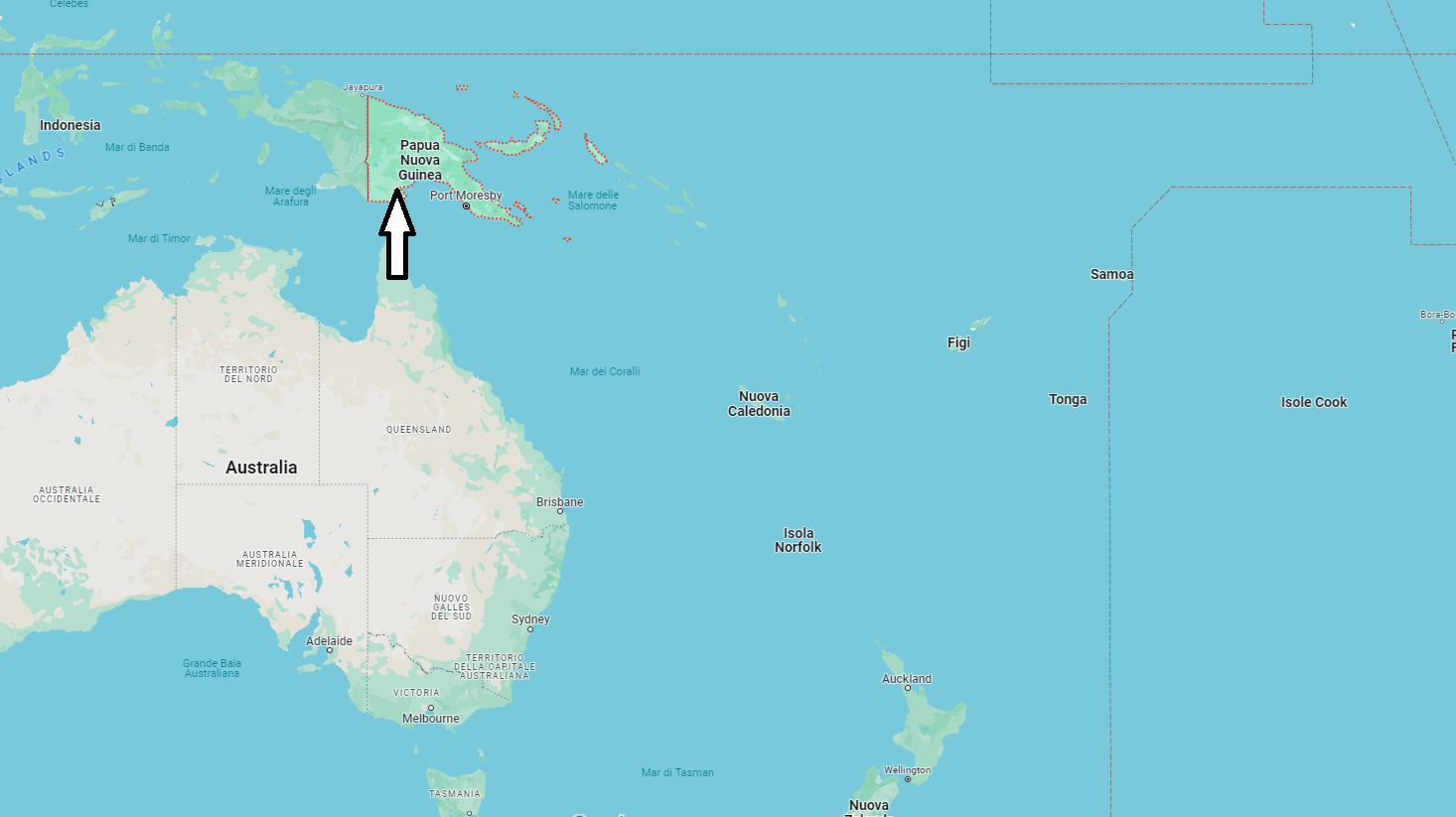 In quale continente troviamo il Papua Nuova Guinea