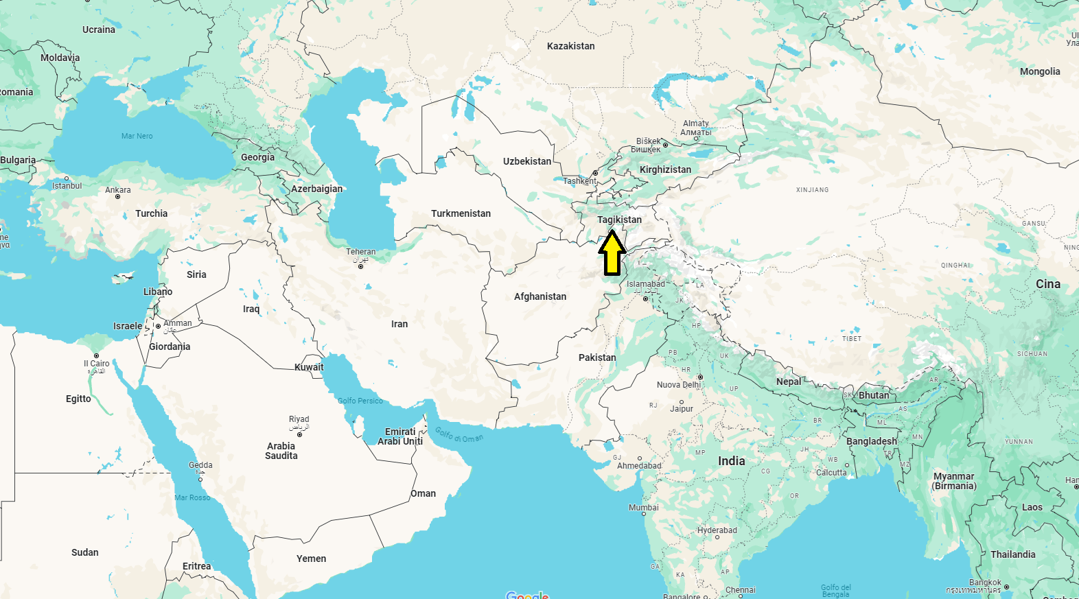 In quale continente si trova il Tagikistan