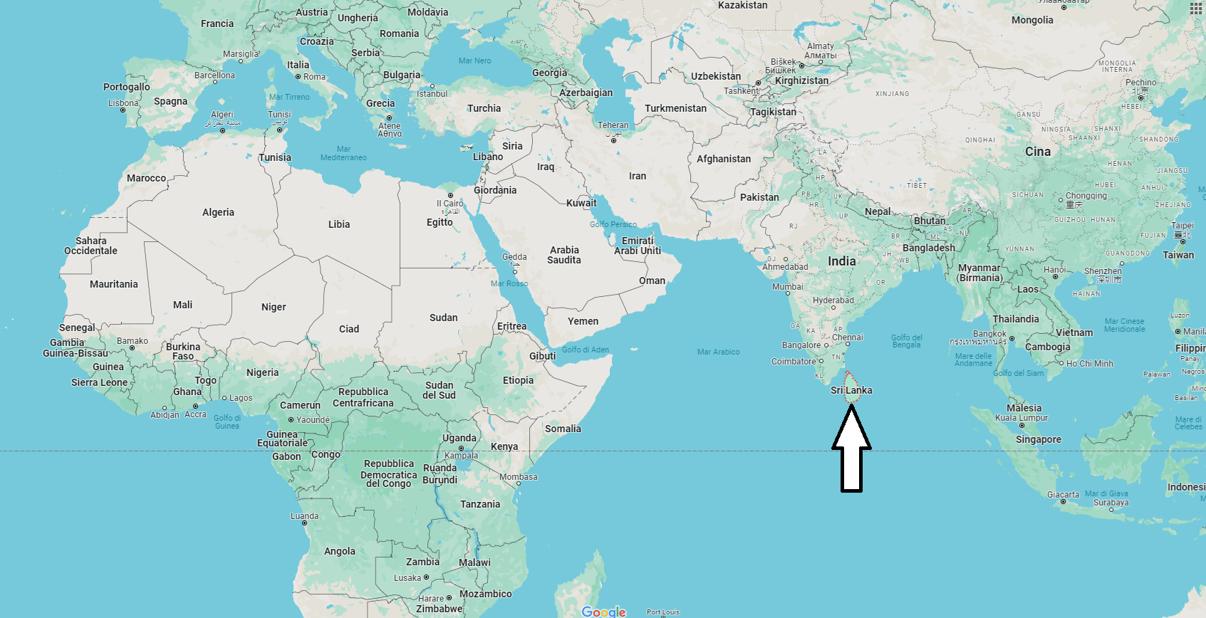 In quale continente si trova lo Sri Lanka