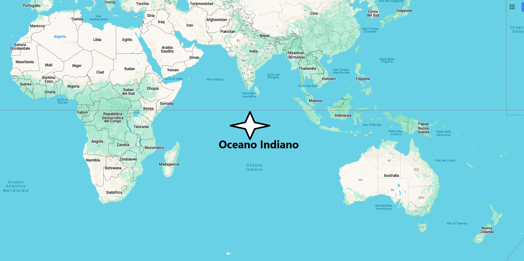 Dov'è l'Oceano Indiano